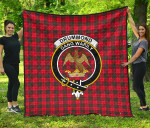 Scottish Drummond Modern Clan Badge Tartan Quilt Original - TH8