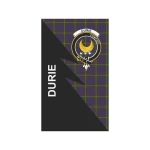 Scottish Durie Clan Badge Tartan Garden Flag Flash Style - BN