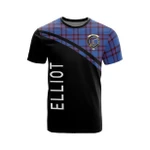Scottish Elliot Clan Badge Tartan T-Shirt Curve Style - BN