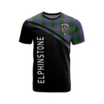 Scottish Elphinstone Clan Badge Tartan T-Shirt Curve Style - BN