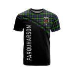 Scottish Farquharson Clan Badge Tartan T-Shirt Curve Style - BN