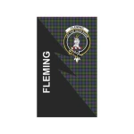 Scottish Fleming Clan Badge Tartan Garden Flag Flash Style - BN