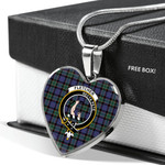 Scottish Fletcher Modern Clan Badge Tartan Necklace Heart Style