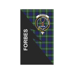 Scottish Forbes Clan Badge Tartan Garden Flag Flash Style - BN