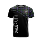 Scottish Galbraith Clan Badge Tartan T-Shirt Curve Style - BN
