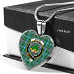 Scottish Gayre Clan Badge Tartan Necklace Heart Style