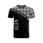 Scottish Glen Clan Badge Tartan T-Shirt Curve Style - BN