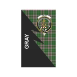 Scottish Gray Clan Badge Tartan Garden Flag Flash Style - BN