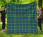 Scottish Gunn Ancient Clan Tartan Quilt Original - TH8