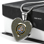 Scottish Haig Check Clan Badge Tartan Necklace Heart Style