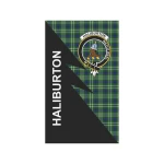 Scottish Haliburton Clan Badge Tartan Garden Flag Flash Style - BN