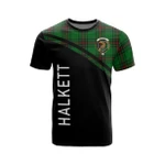 Scottish Halkett Clan Badge Tartan T-Shirt Curve Style - BN