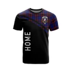 Scottish Home (or Hume) Clan Badge Tartan T-Shirt Curve Style - BN