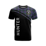 Scottish Hunter Clan Badge Tartan T-Shirt Curve Style - BN