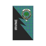 Scottish Irvine Clan Badge Tartan Garden Flag Flash Style - BN