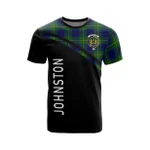 Scottish Johnston Clan Badge Tartan T-Shirt Curve Style - BN