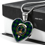 Scottish Keith Modern Clan Badge Tartan Necklace Heart Style