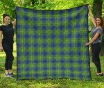 Scottish Johnston Ancient Clan Tartan Quilt Original - TH8