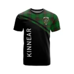 Scottish Kinnear Clan Badge Tartan T-Shirt Curve Style - BN