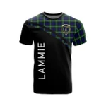 Scottish Lammie Clan Badge Tartan T-Shirt Curve Style - BN