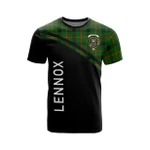 Scottish Lennox (Lennox Kincaid)  Clan Badge Tartan T-Shirt Curve Style - BN