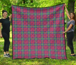 Scottish Lindsay Ancient Clan Tartan Quilt Original - TH8