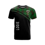 Scottish Logie Clan Badge Tartan T-Shirt Curve Style - BN