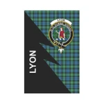 Scottish Lyon Clan Badge Tartan Garden Flag Flash Style - BN