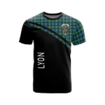 Scottish Lyon Clan Badge Tartan T-Shirt Curve Style - BN