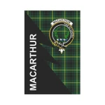 Scottish MacArthur Clan Badge Tartan Garden Flag Flash Style - BN