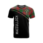 Scottish MacCulloch (McCulloch) Clan Badge Tartan T-Shirt Curve Style - BN
