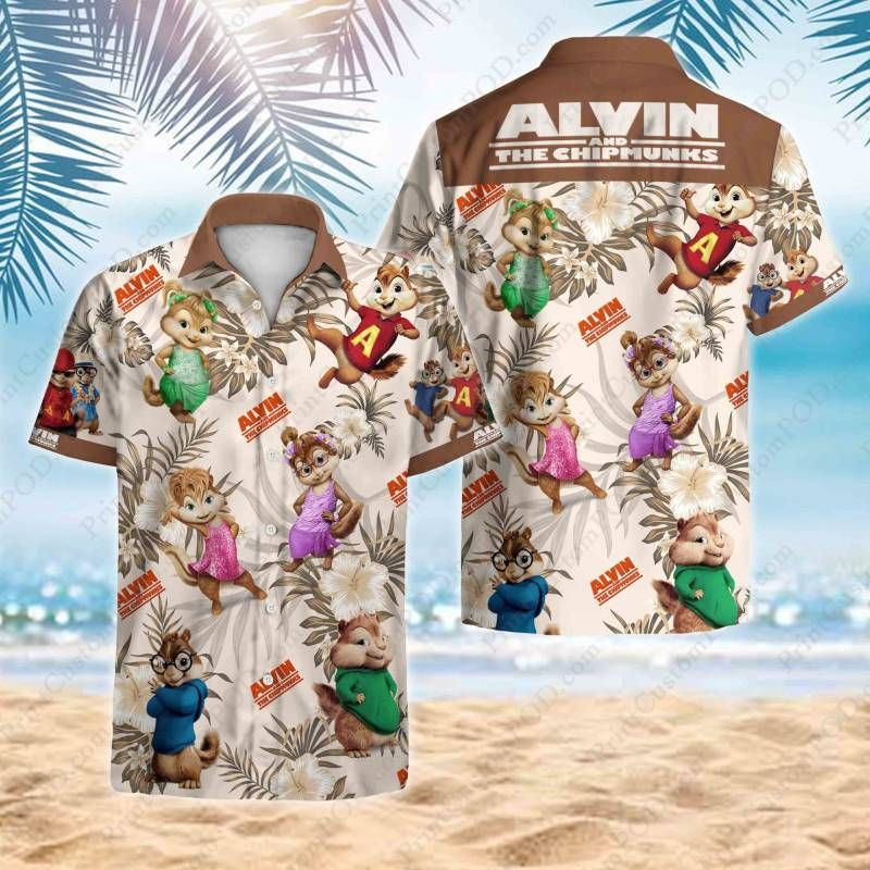 HOT Alvin and the Chipmunks Short Sleeve Hawaiian Shirt2