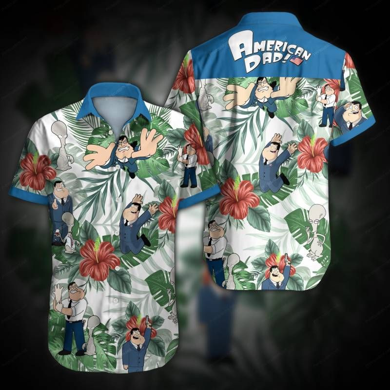 HOT American Dad Short Sleeve Hawaiian Shirt1