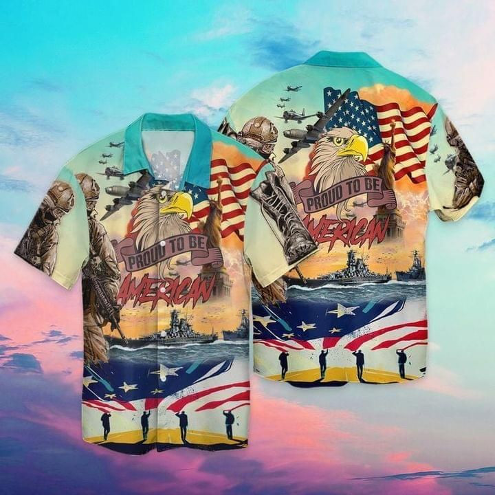 HOT 4th Of July Proud To Be American Short Sleeve Hawaiian Shirt1