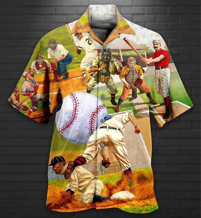HOT Baseball Art Short Sleeve Hawaiian Shirt1