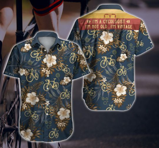 HOT Cycling Vintage Hawaii Tropical Short Sleeve Hawaiian Shirt1