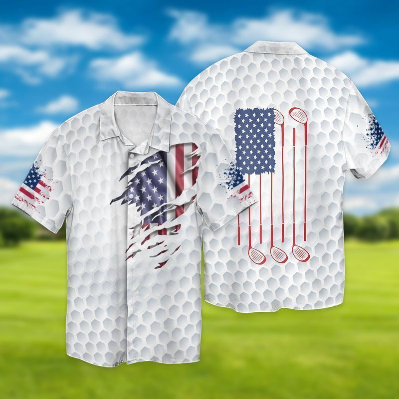 NEW 4th Of July Independence Day Golf Sports Short Sleeve Hawaii Shirt2