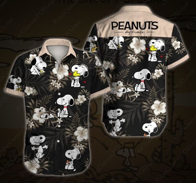 NEW Snoopy Cartoon Peanuts Short Sleeve Hawaii Shirt1