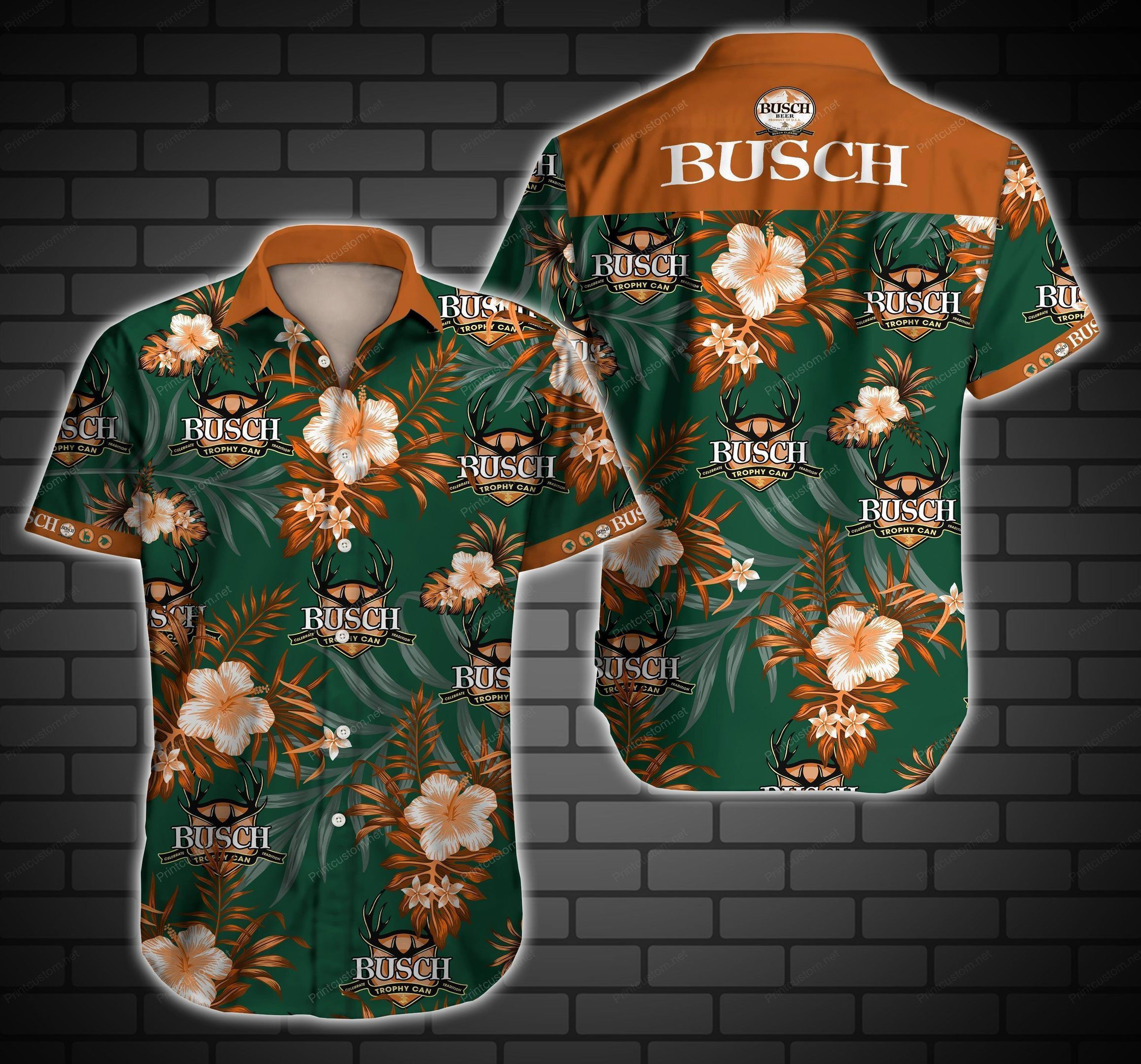 NEW Busch Hunting Mallard VI Short Sleeve Hawaii Shirt2