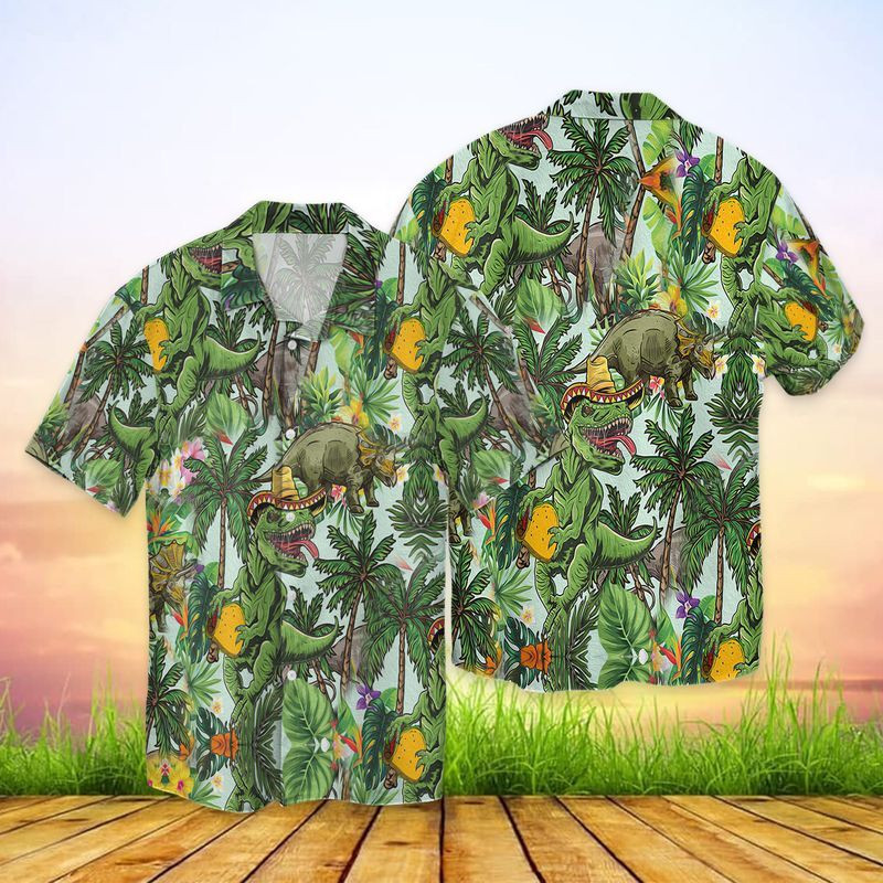 NEW Dinosaur Hawaii Short Sleeve Hawaii Shirt1