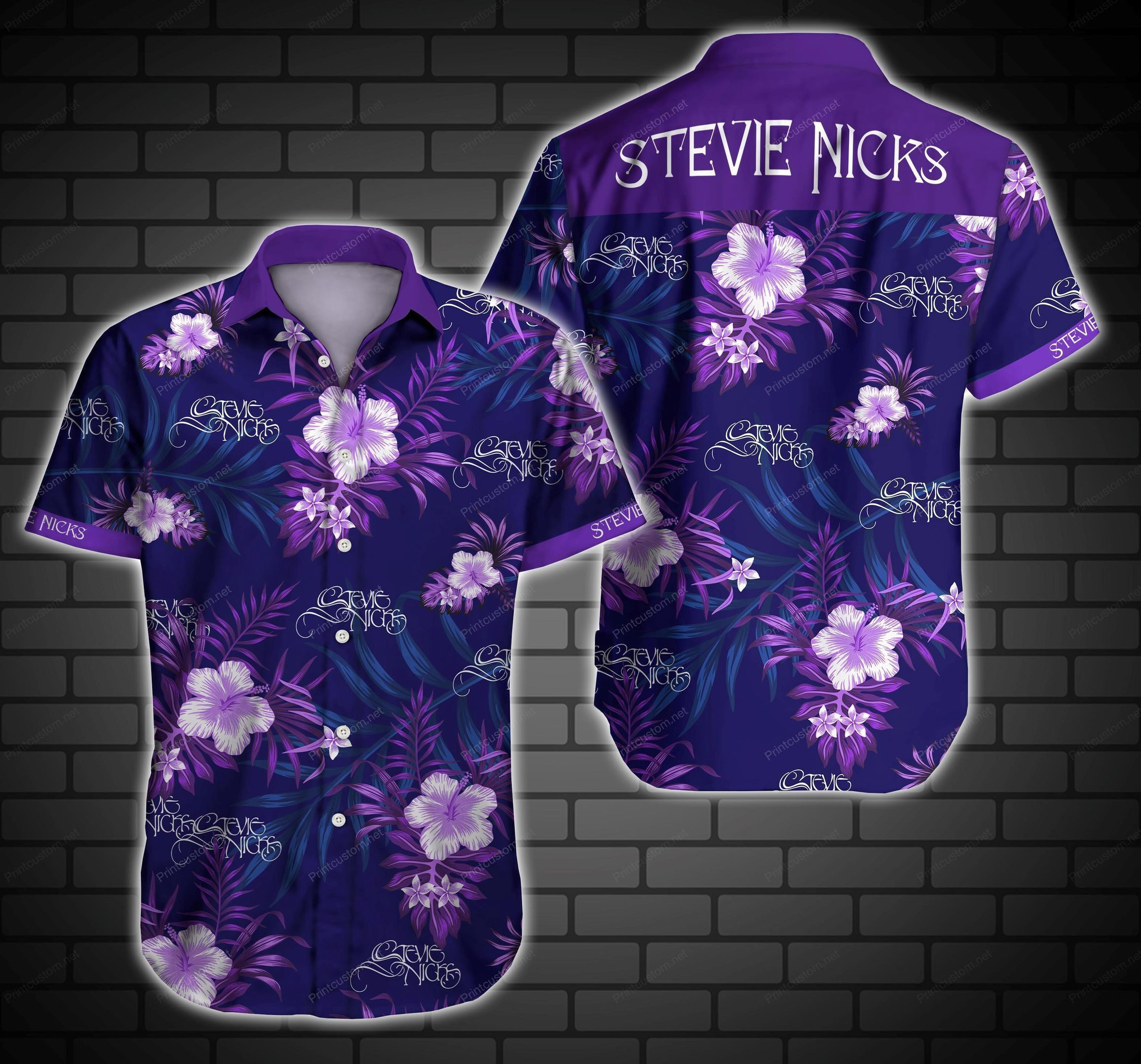 NEW Stevie Nicks Short Sleeve Hawaii Shirt2