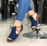 Women’s Comfy Peep Toe Flat Heel Sandals