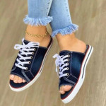 Women's One Pedal Canvas Slippers