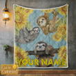 Sloth And Sunflower Quilt