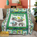 Sloth Personalized Name Quilt
