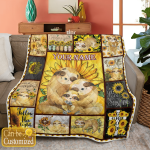 Sloth Sunflower Personalized Name Quilt