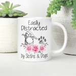 Easily Distracted By Sloths And Dogs Mug - Sloth Gifts