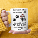 Love Cats And Sloths Mug - Sloth Gifts