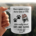 Love Cats And Sloths Mug - Sloth Gifts