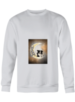 Boston I Love You To The Moon And Back Dog Hoodie Sweatshirt Long Sleeve T-Shirt Ladies Youth For Men And Women